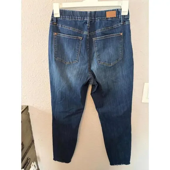 Judy Blue Slim Fit Dark Wash Stretch Waist Jeans size 7/28. 28in inseam. - Picture 3 of 4